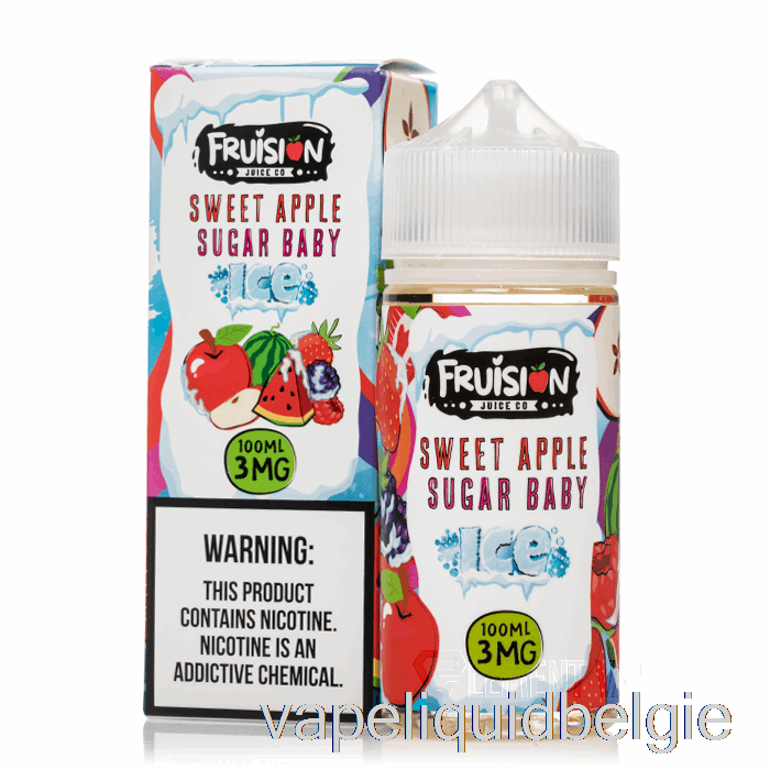 Vape België Ijskoude Zoete Appelsuiker Baby - Frruision Sap Co - 100ml 0mg